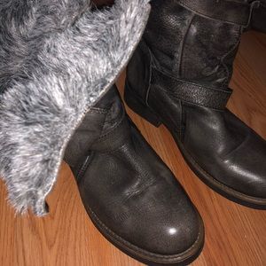 Leather moto boots 81/2